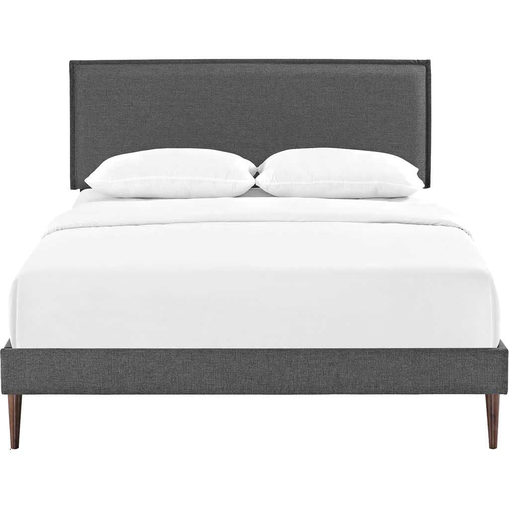 Caslon Fabric Platform Bed Gray