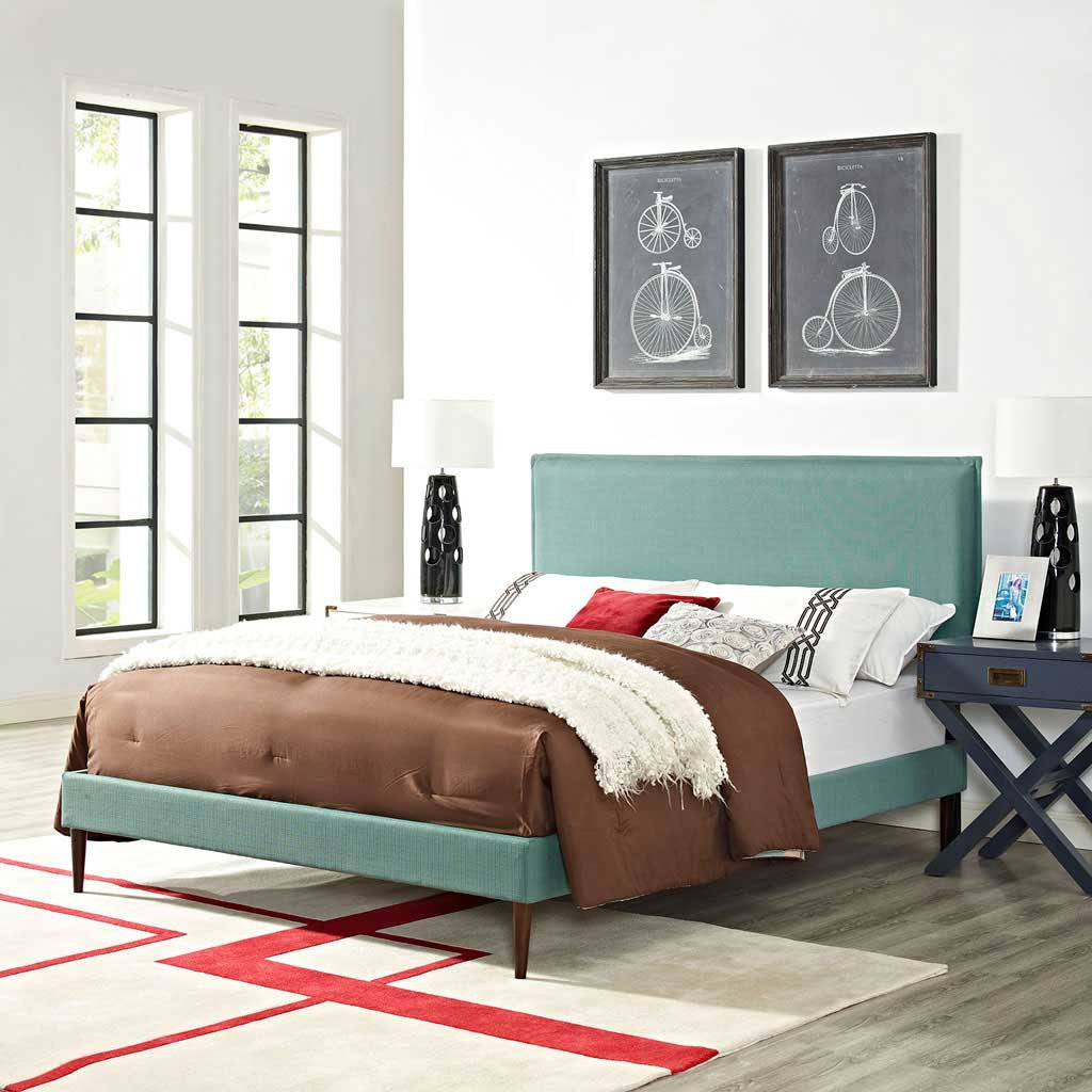 Caslon Fabric Platform Bed Laguna