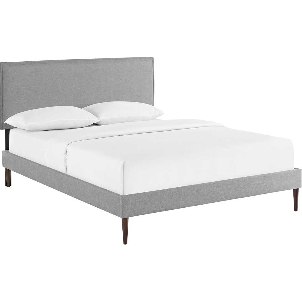 Caslon Fabric Platform Bed Light Gray