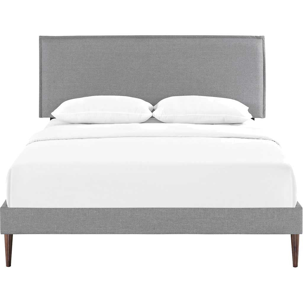 Caslon Fabric Platform Bed Light Gray