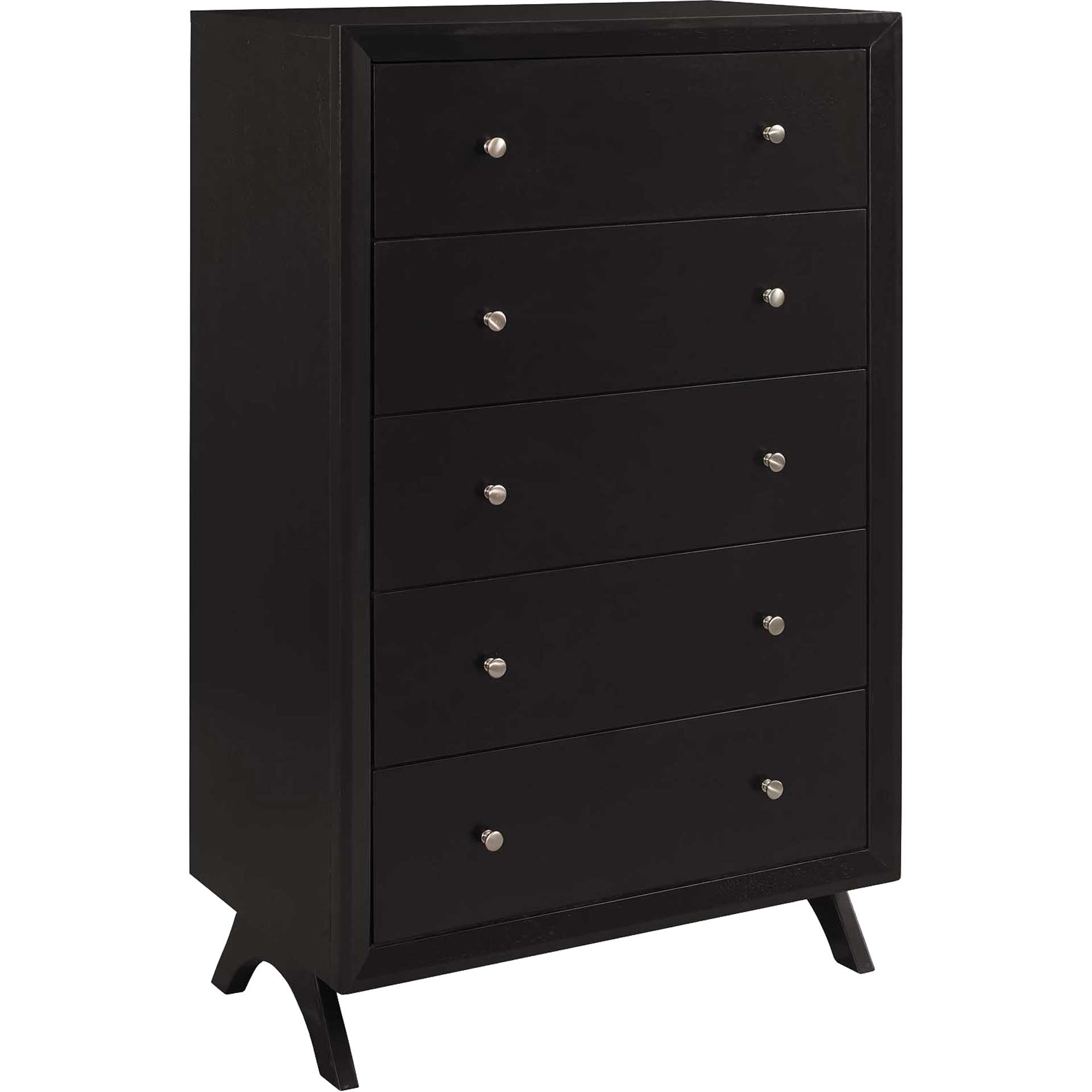 Parker Five-Drawer Chest Cappuccino