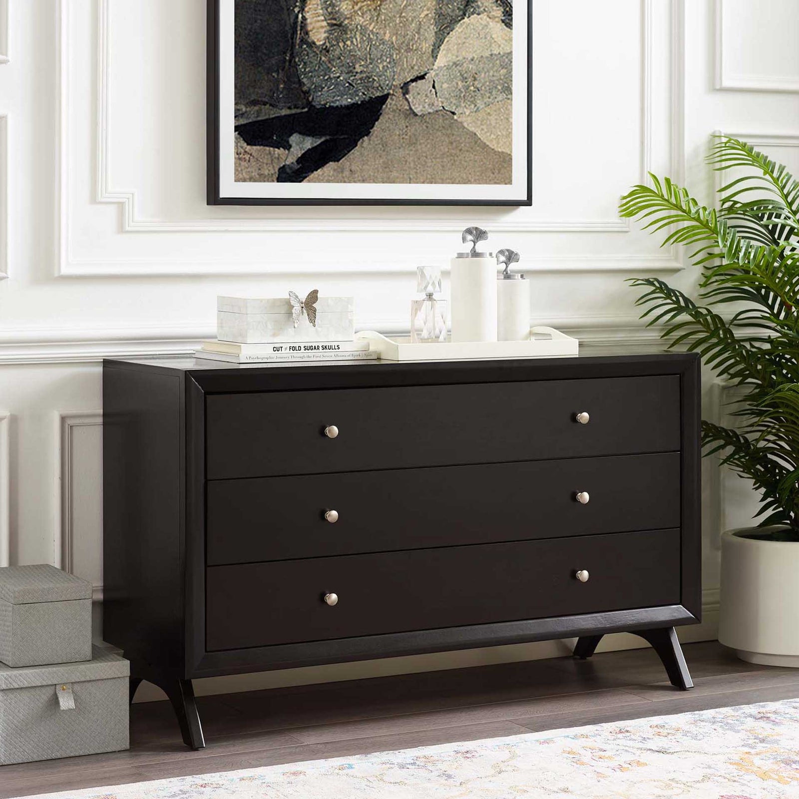 Parker Three-Drawer Dresser Cappuccino