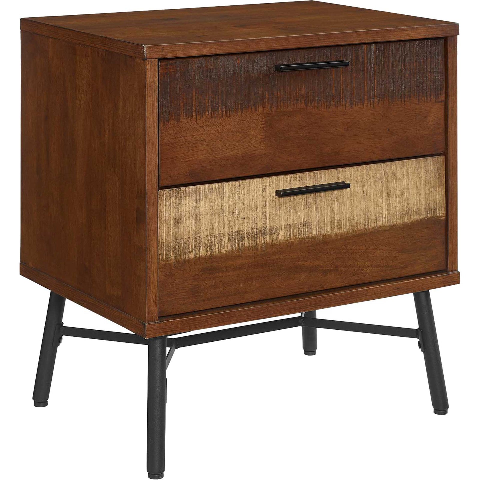 Alamosa Rustic Wood Nightstand Walnut