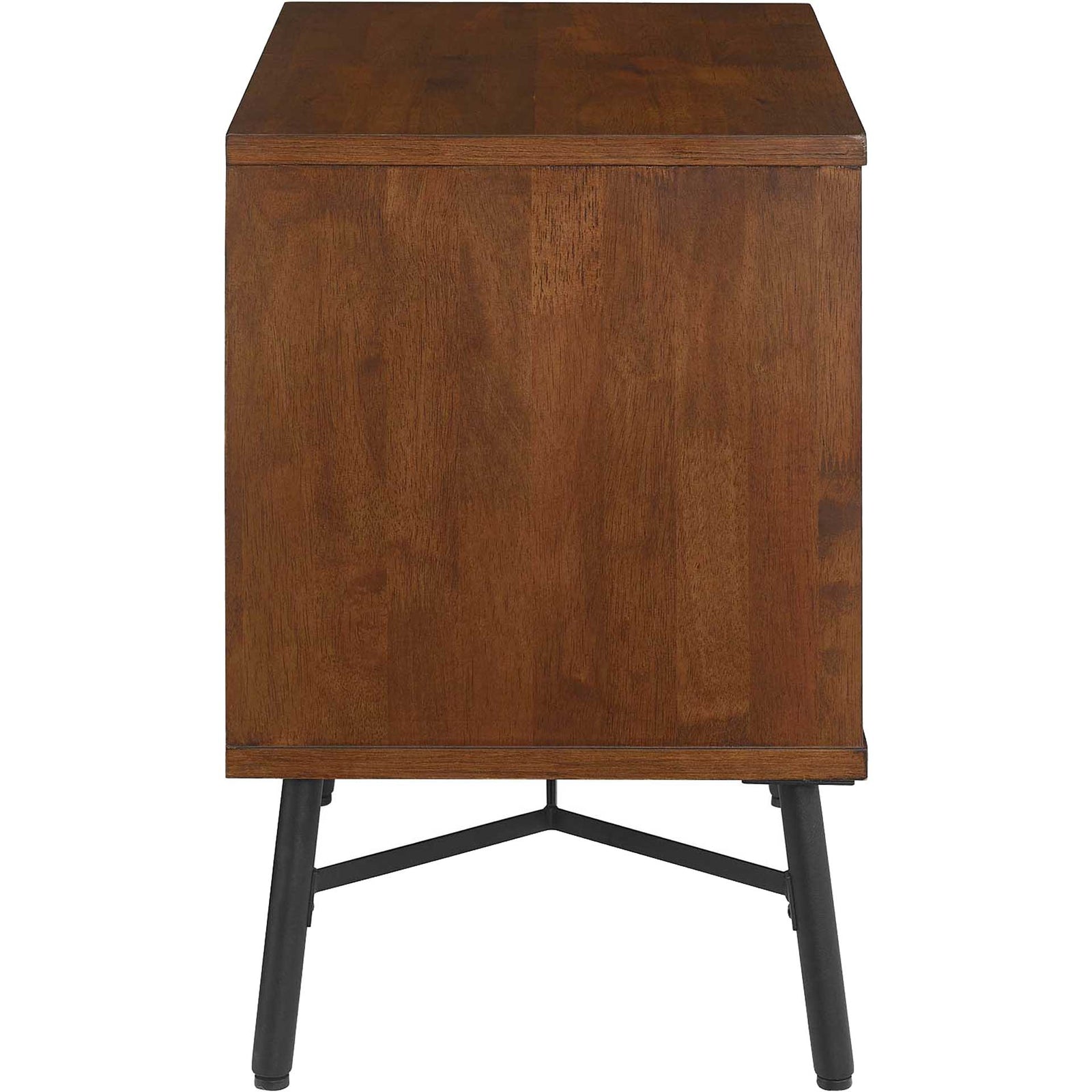 Alamosa Rustic Wood Nightstand Walnut