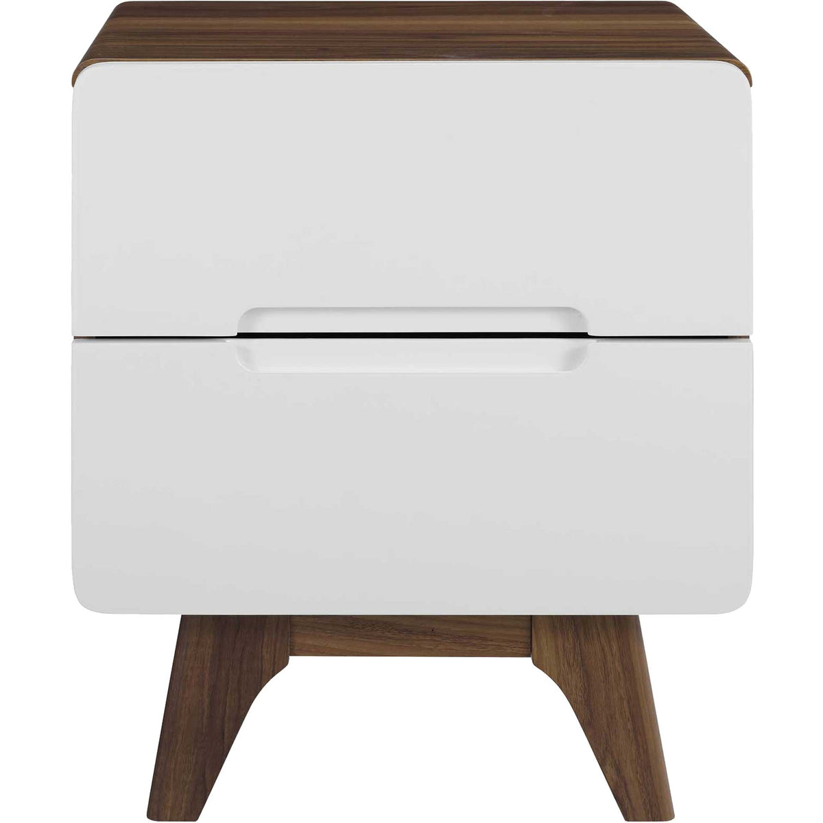 Orion Wood Nightstand Walnut/White