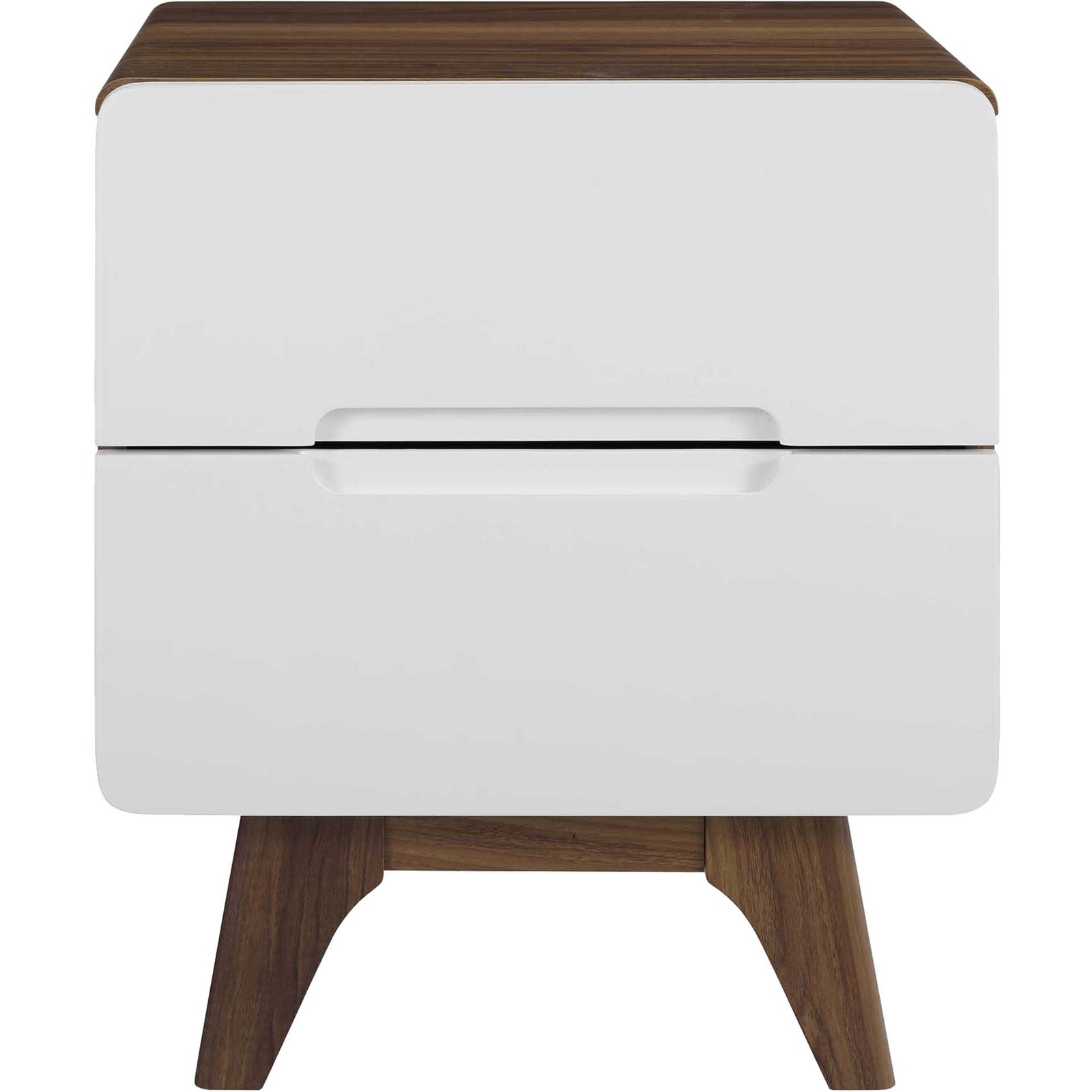 Orion Wood Nightstand Walnut/White