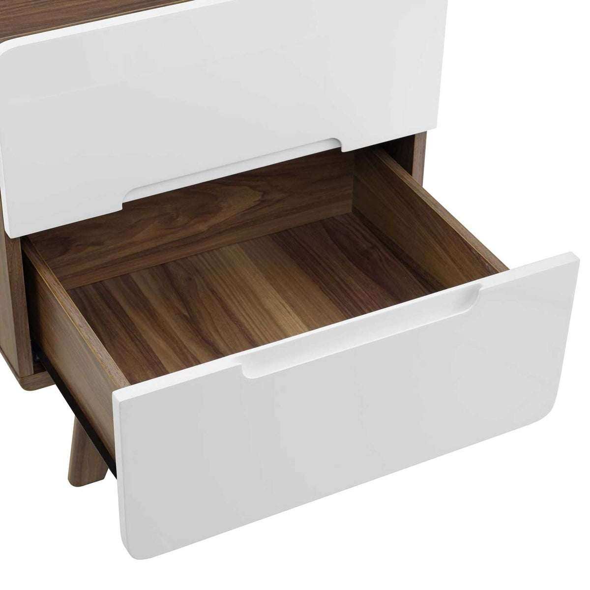 Orion Wood Nightstand Walnut/White