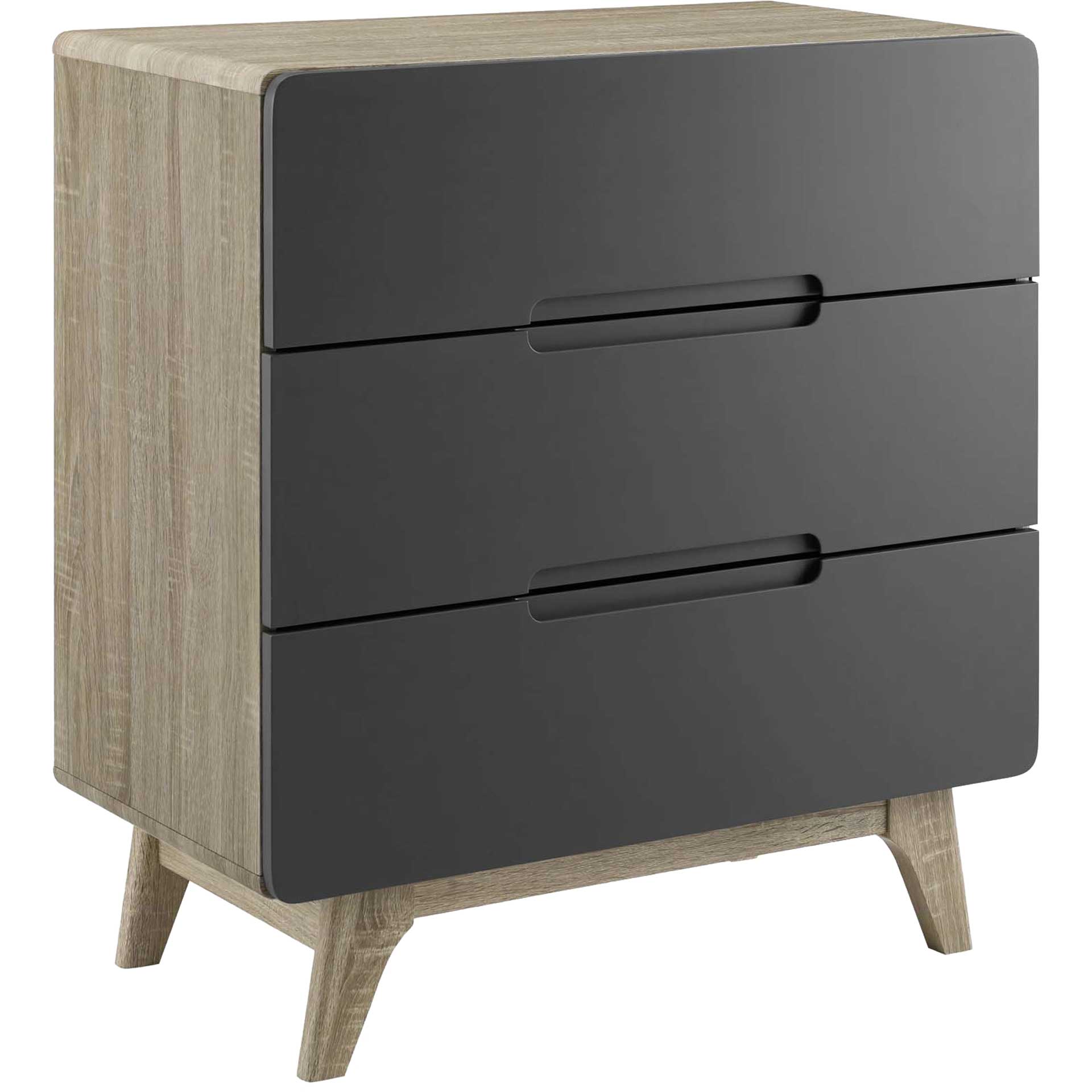 Orion Three-Drawer Chest Natural Gray