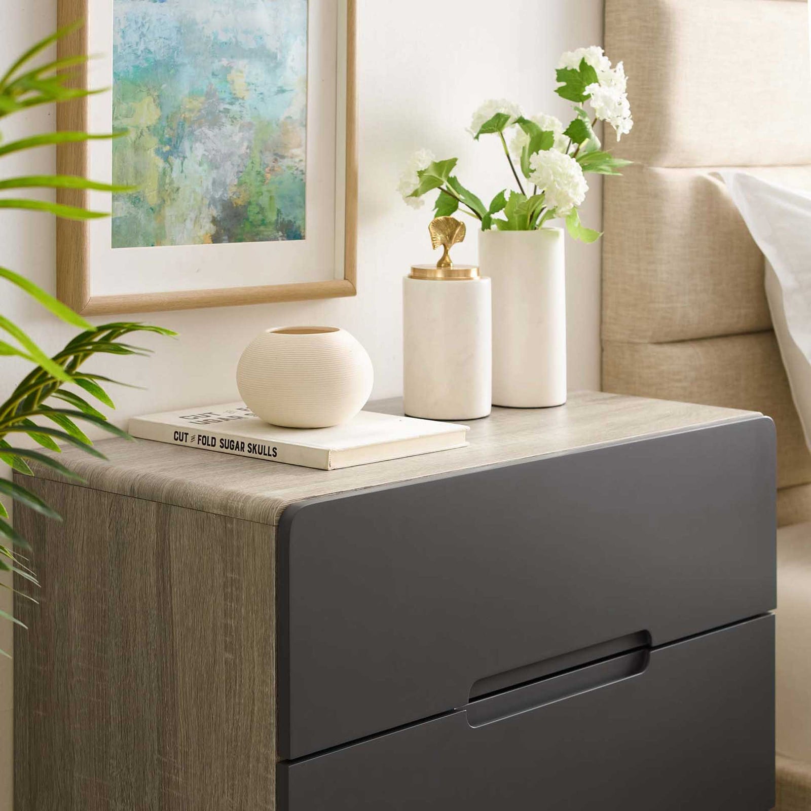 Orion Three-Drawer Chest Natural Gray