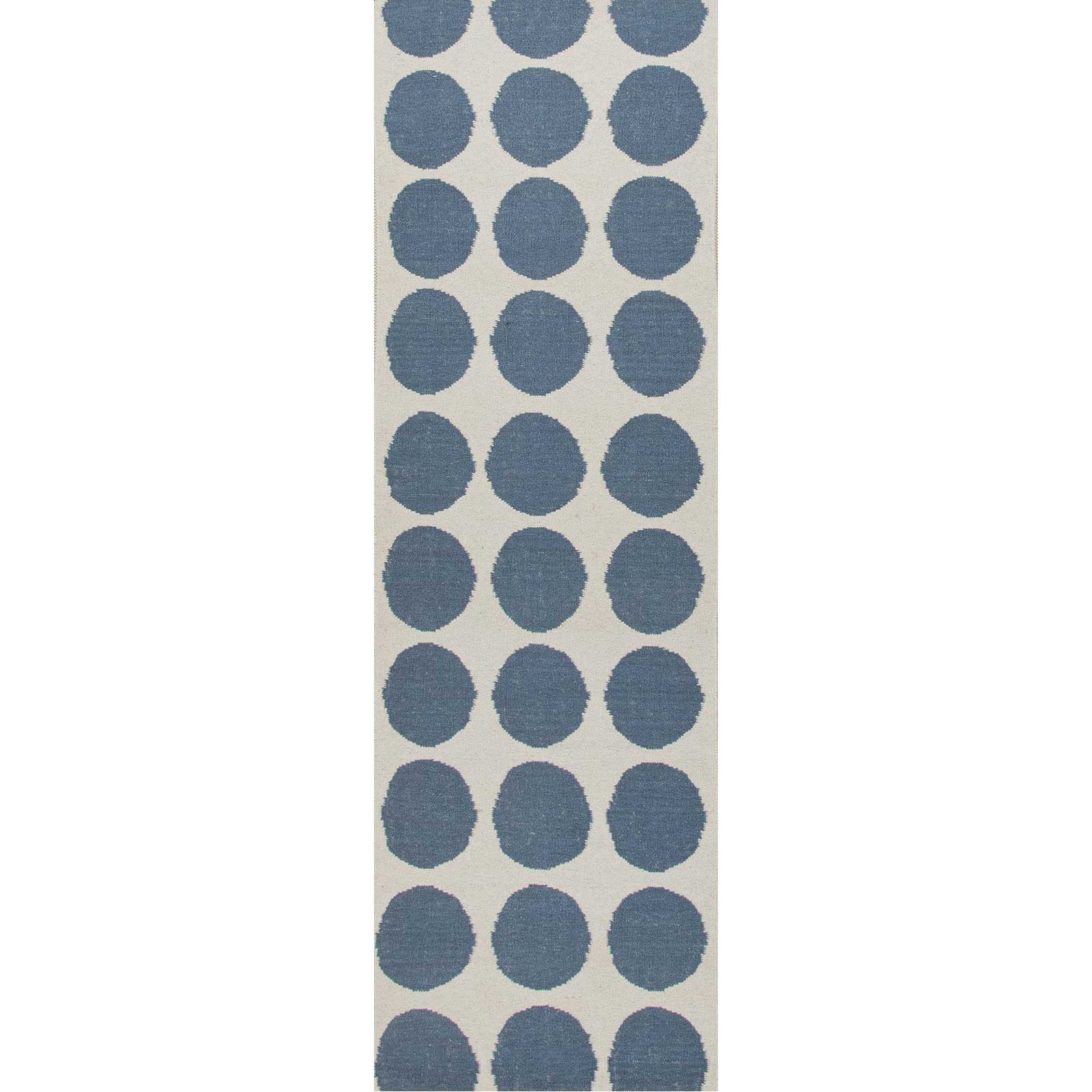 Maroc Ghita White/Dark Denim Runner Rug