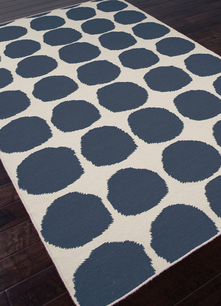 Maroc Ghita White/Dark Denim Area Rug