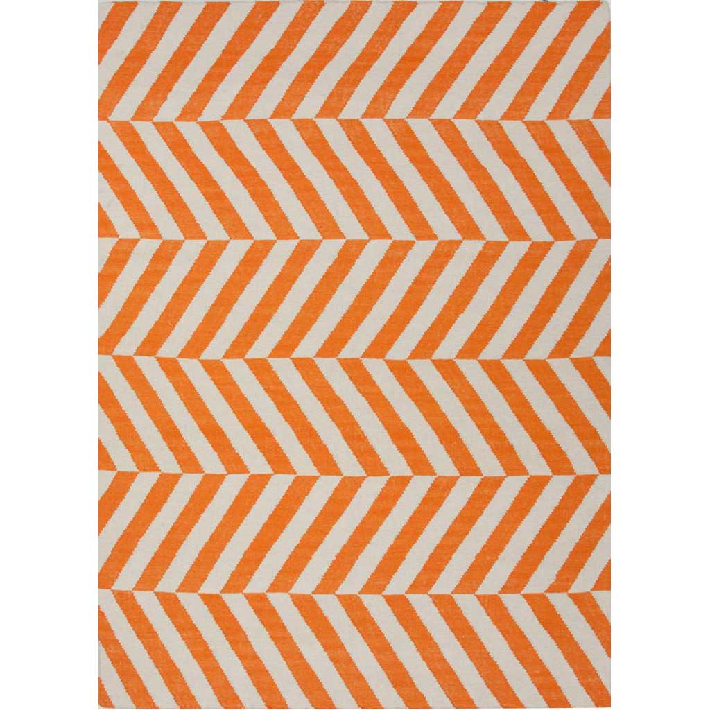 Maroc Salma Orange/White Area Rug