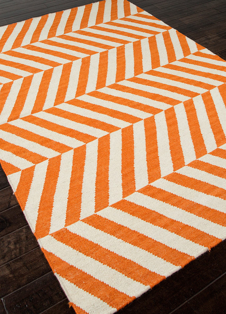 Maroc Salma Orange/White Area Rug