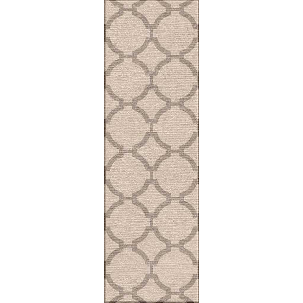 Maroc Rafi Antique White/Silver Gray Runner Rug