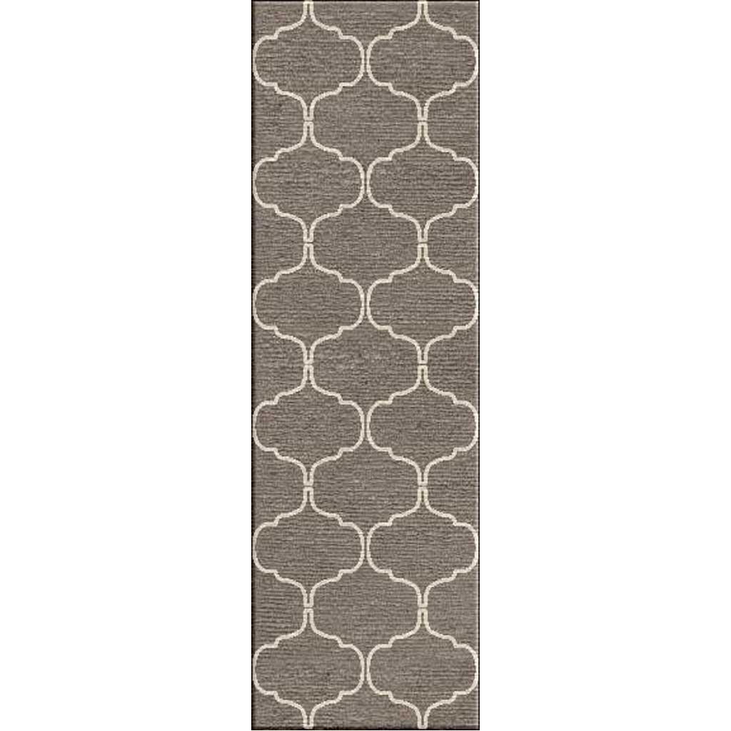 Maroc Delphine Dark Gray/Antique White Runner Rug