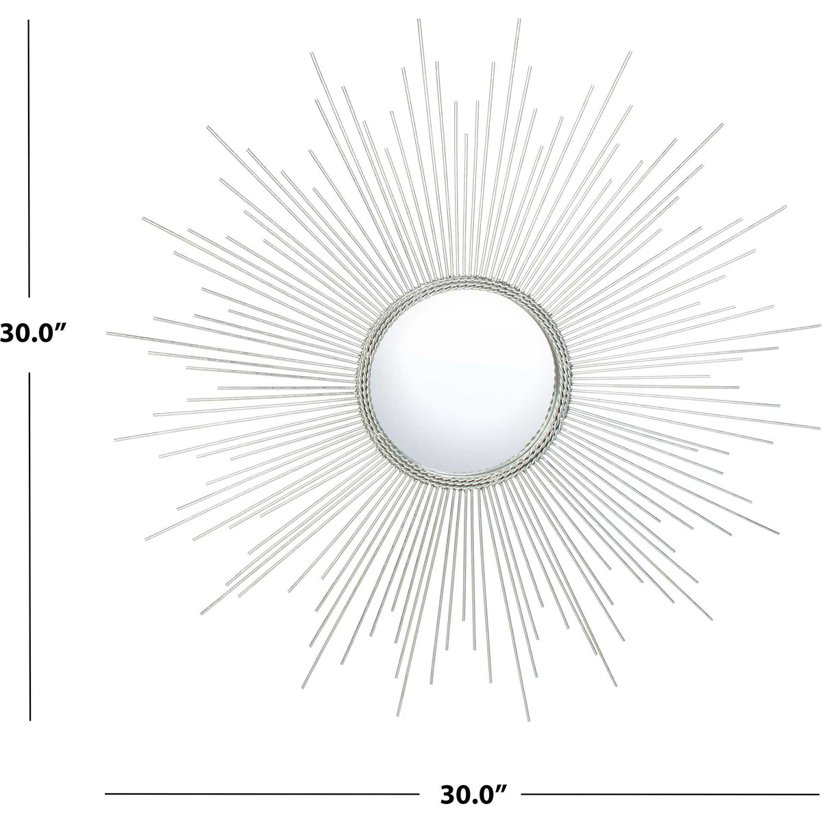 Empress Sunburst Mirror Silver