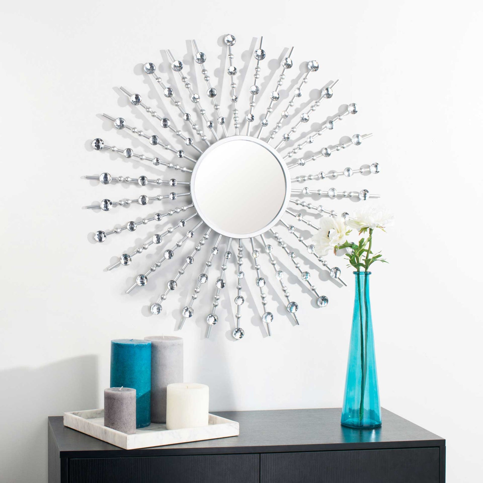 Articulate Sunburst Mirror Silver