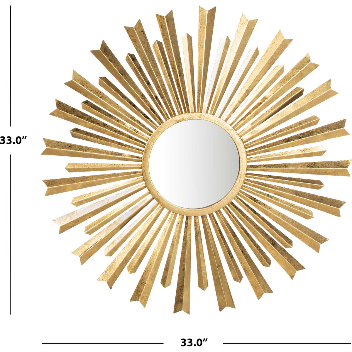 Hobbs Sunburst Mirror Gold