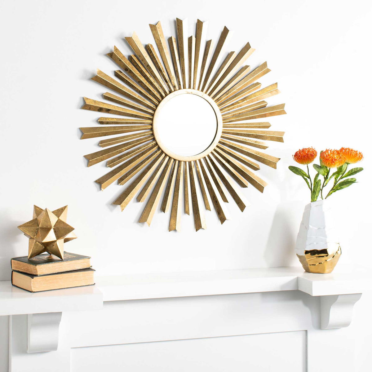 Hobbs Sunburst Mirror Gold