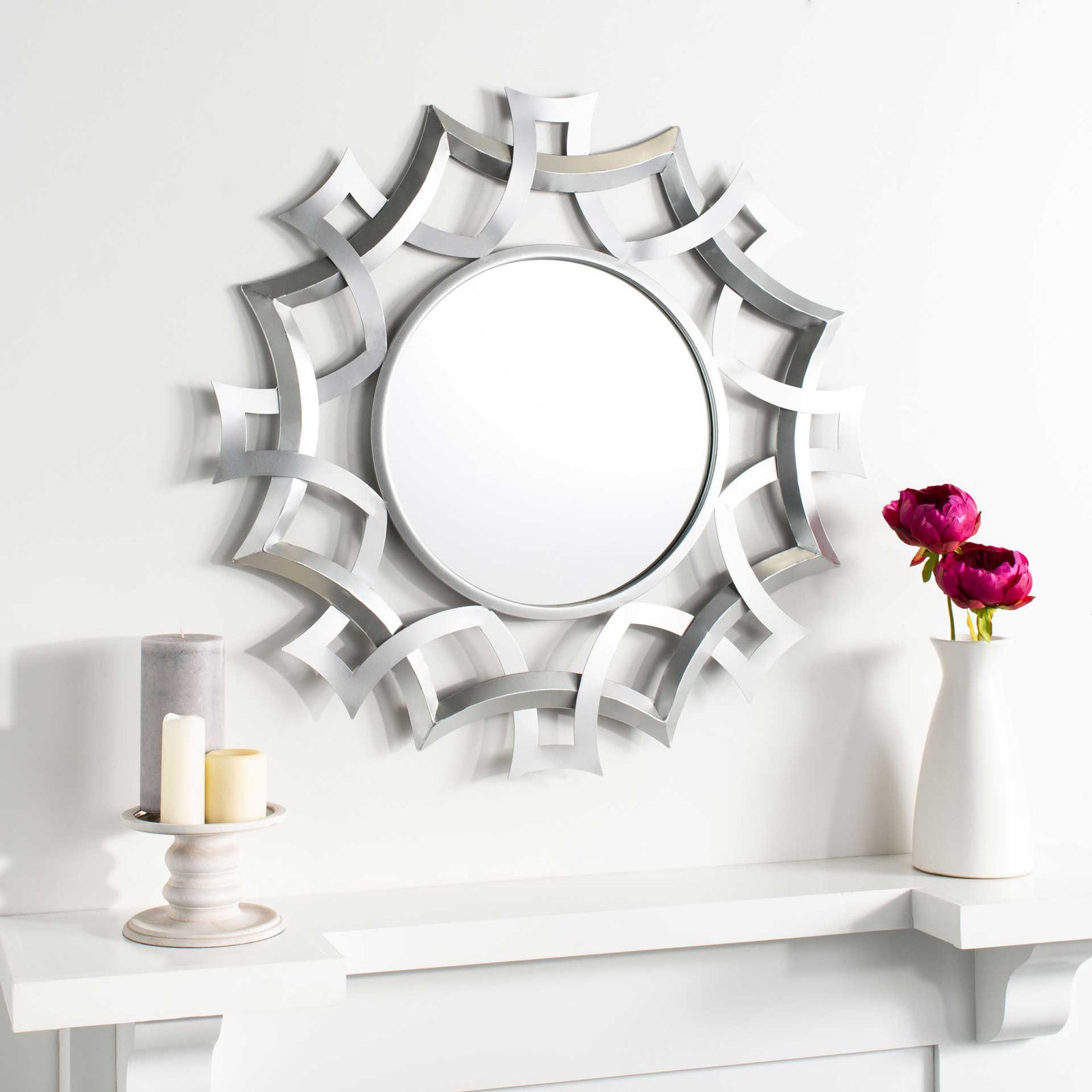 Aubrie Sunburst Mirror Brown