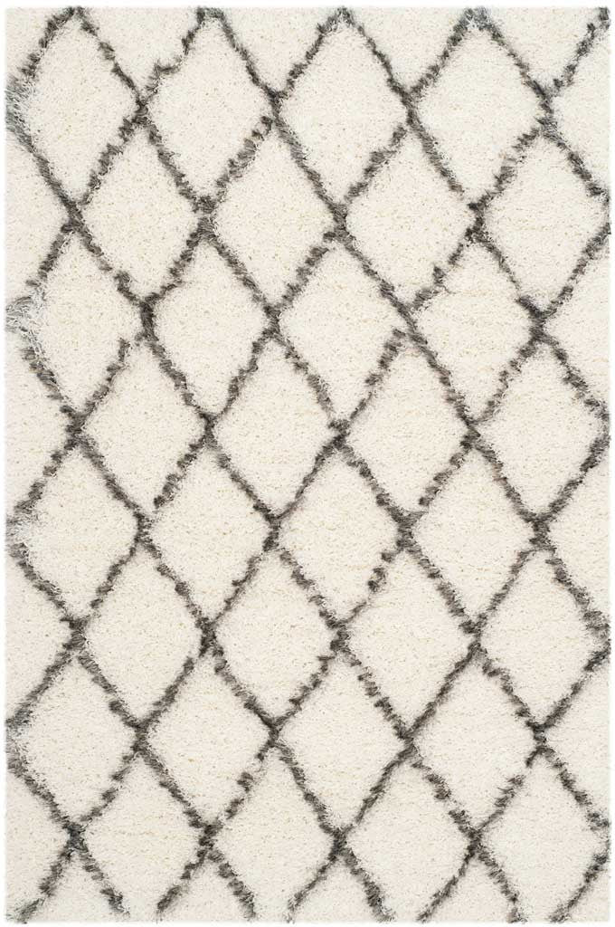 Moroccan Shag Ivory/Gray Area Rug - Froy.com