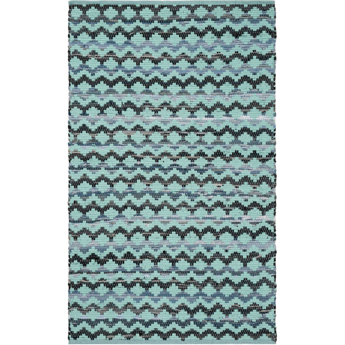 Montauk Turquoise/Blue/Black Area Rug - Froy.com