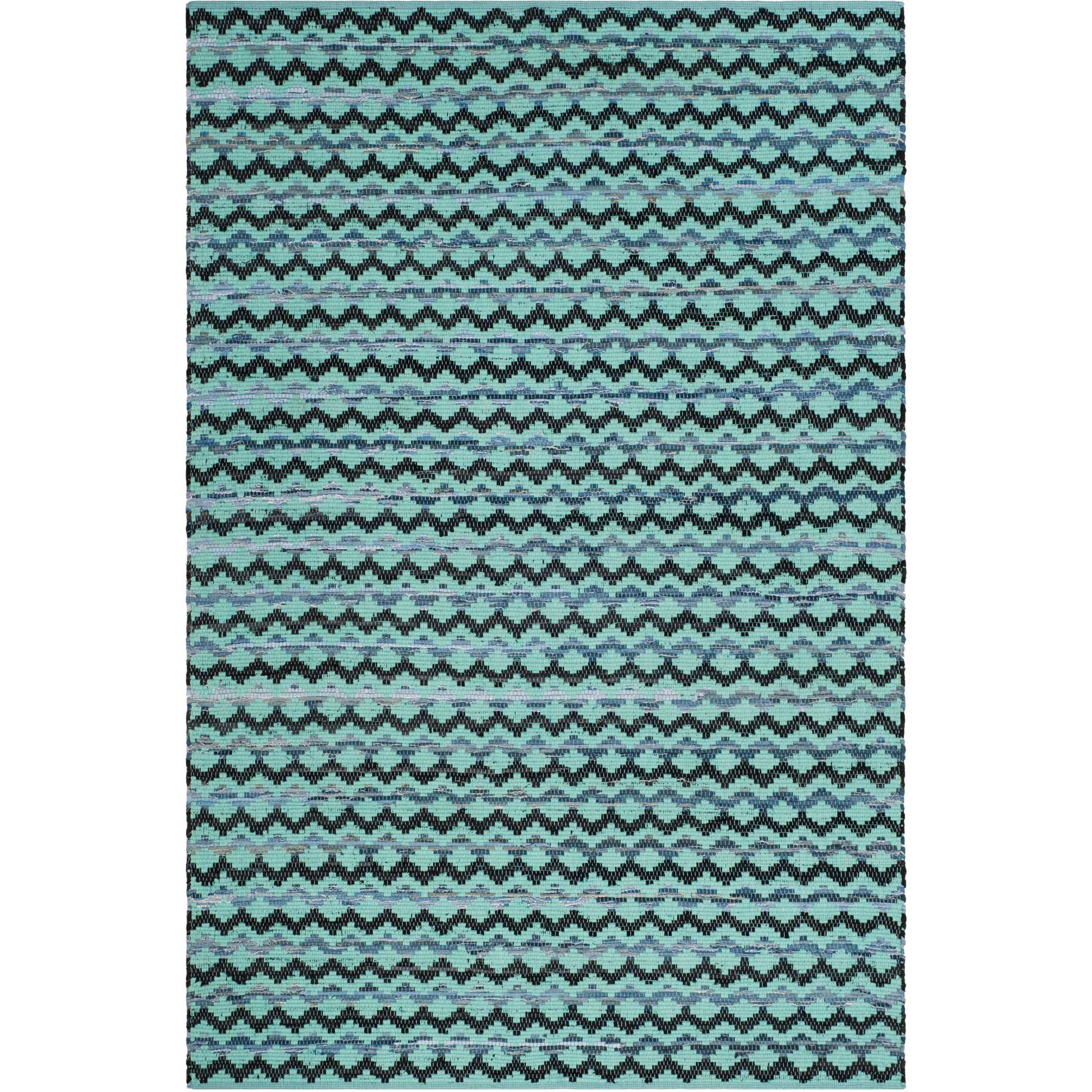 Montauk Turquoise/Blue/Black Area Rug - Froy.com