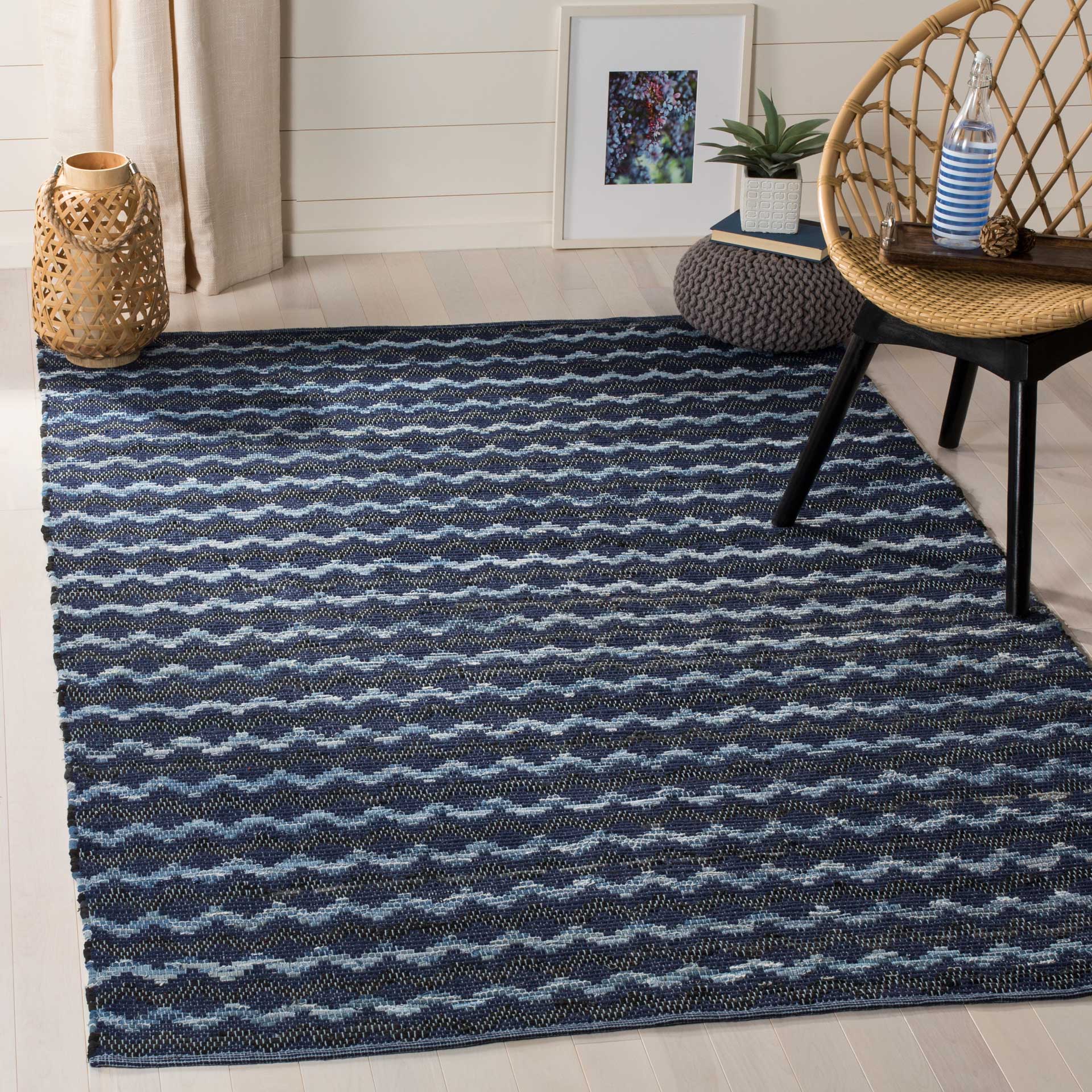 Montauk Blue/Turquoise/Black Area Rug - Froy.com