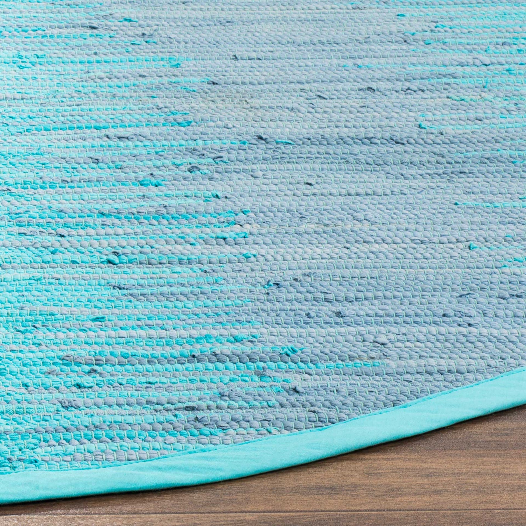 Montauk Dual Turquoise Round Rug - Froy.com