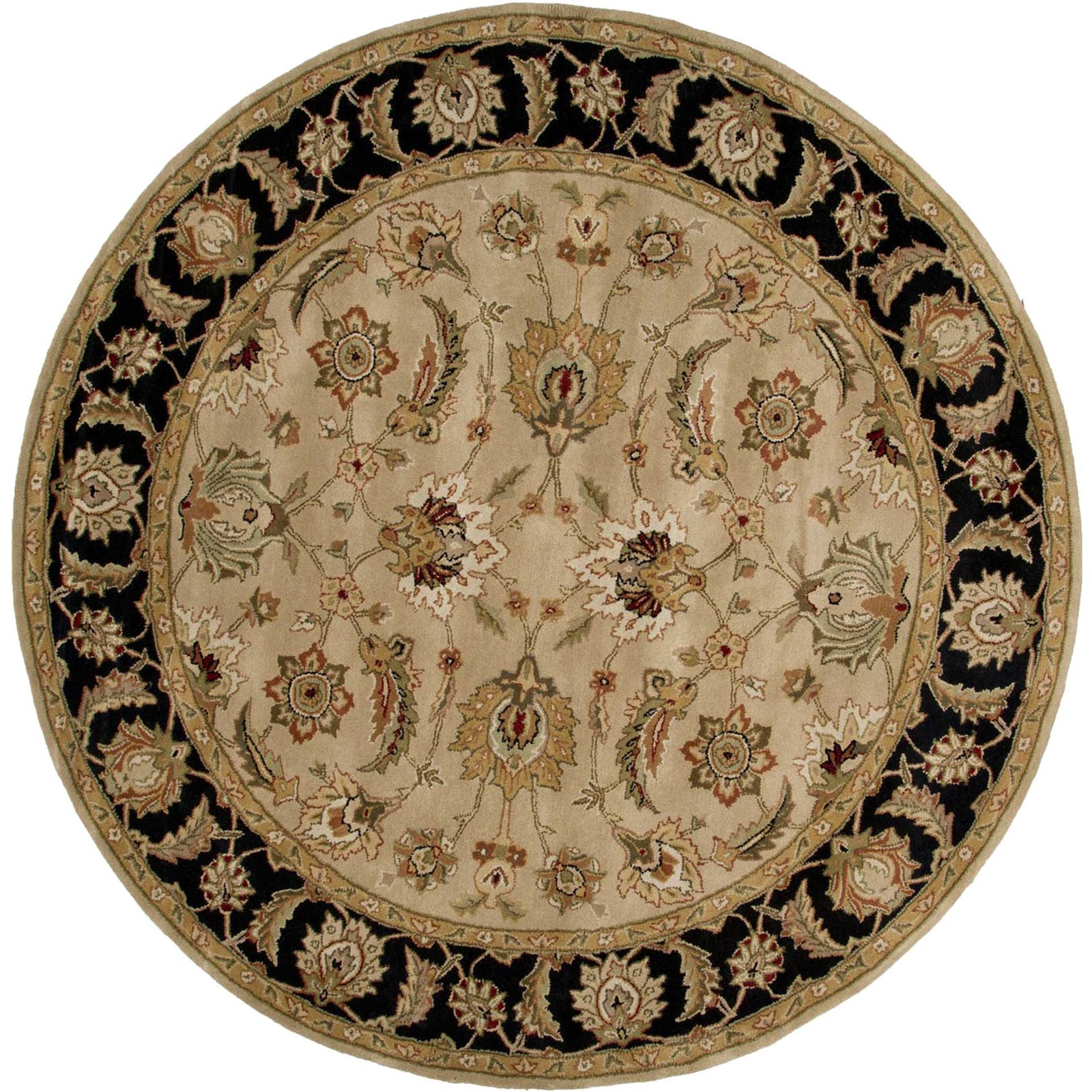 Mythos Selene Beige/Ebony Round Rug