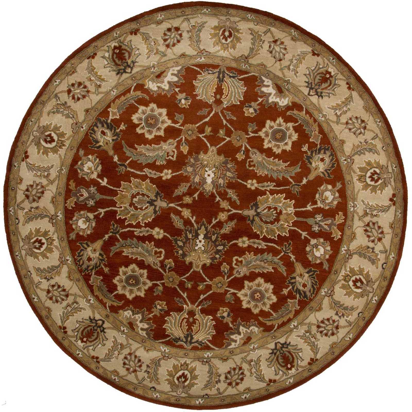 Mythos Selene Red Oxide/Sand Round Rug