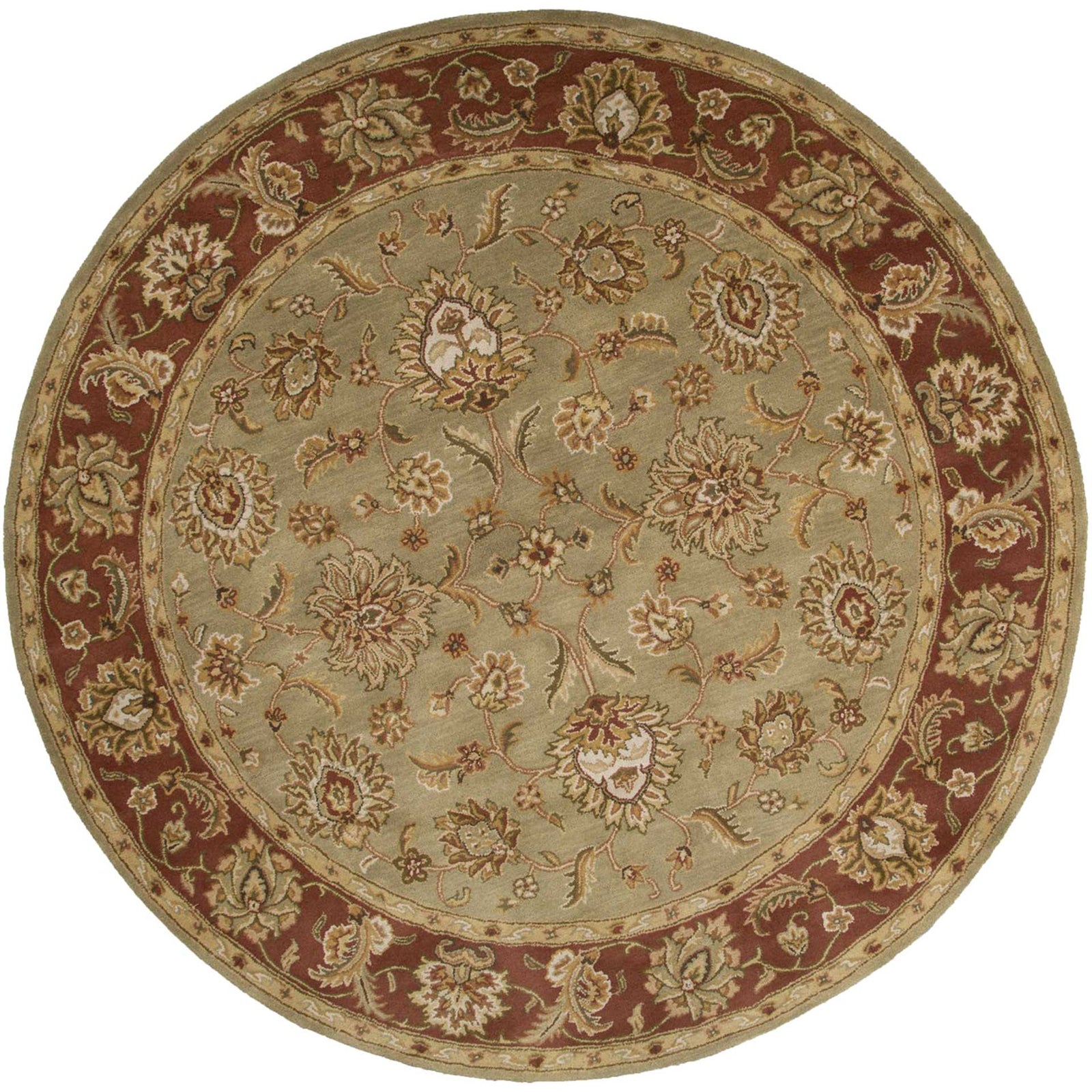Mythos Anthea Kelp/Brick Red Round Rug