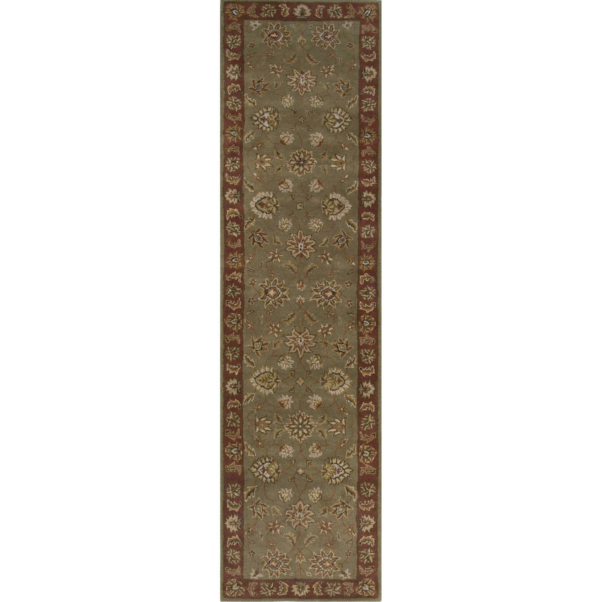 Mythos Anthea Kelp/Brick Red Runner Rug