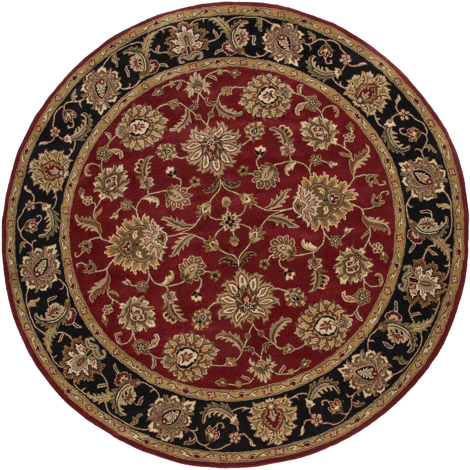 Mythos Anthea Red/Ebony Round Rug
