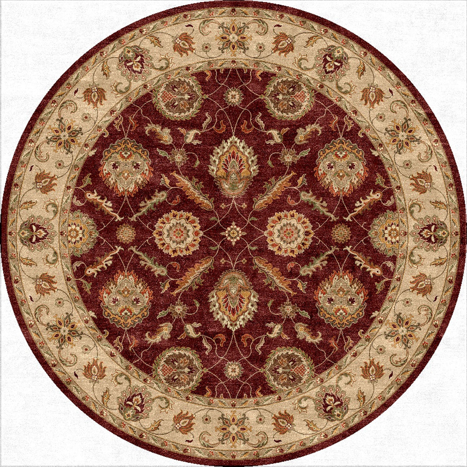 Mythos Callisto Deep Ruby/Sand Round Rug