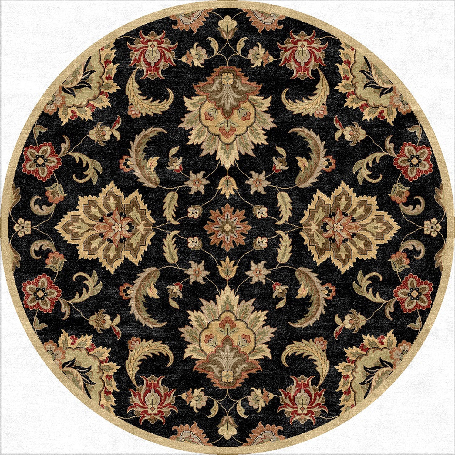 Mythos Abers Ebony/Sand Round Rug