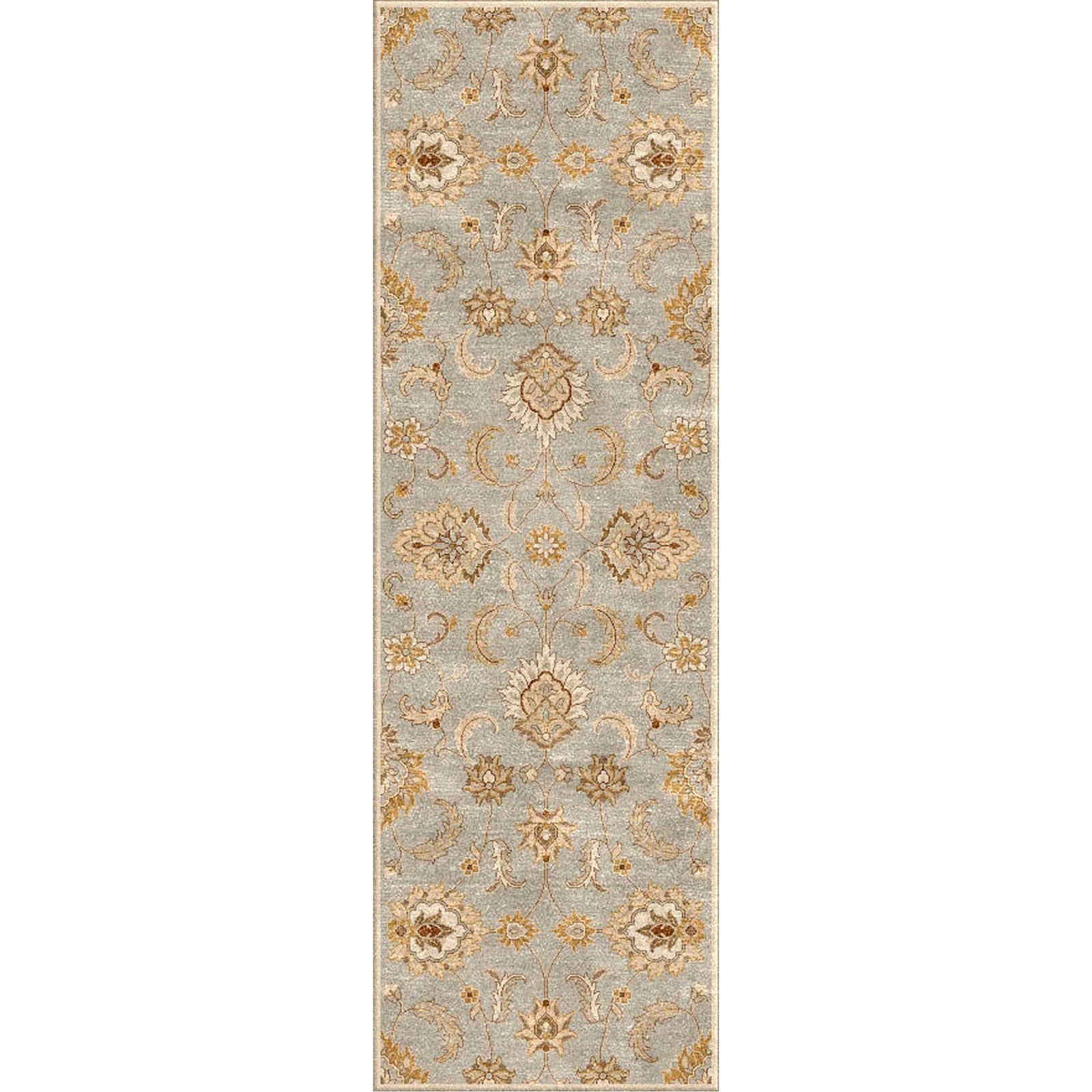 Mythos Abers Ice Blue/Antique White Runner Rug