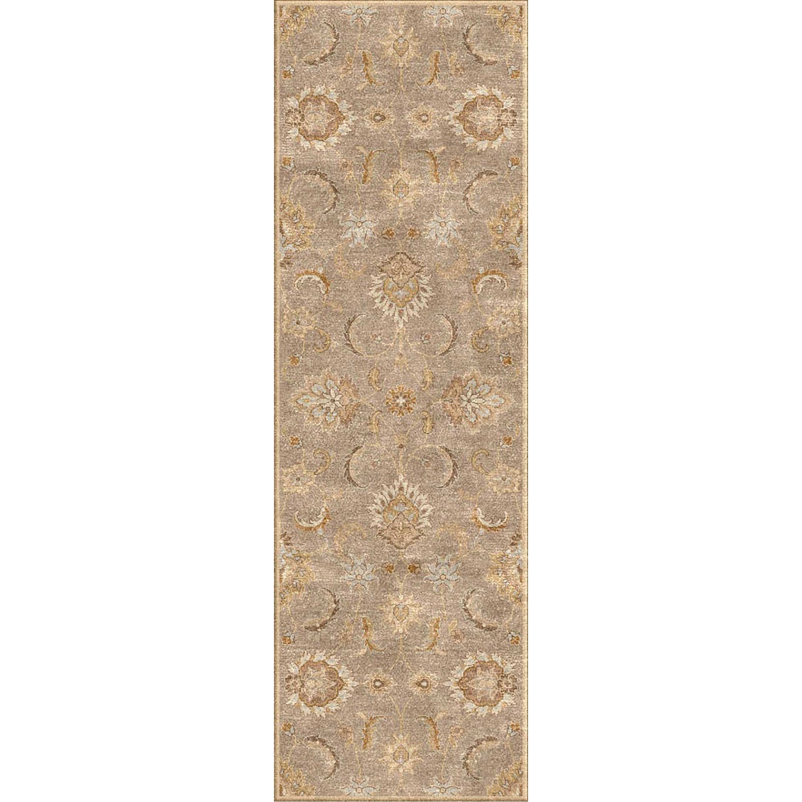 Mythos Abers Silver Gray/Soft Gold Runner Rug