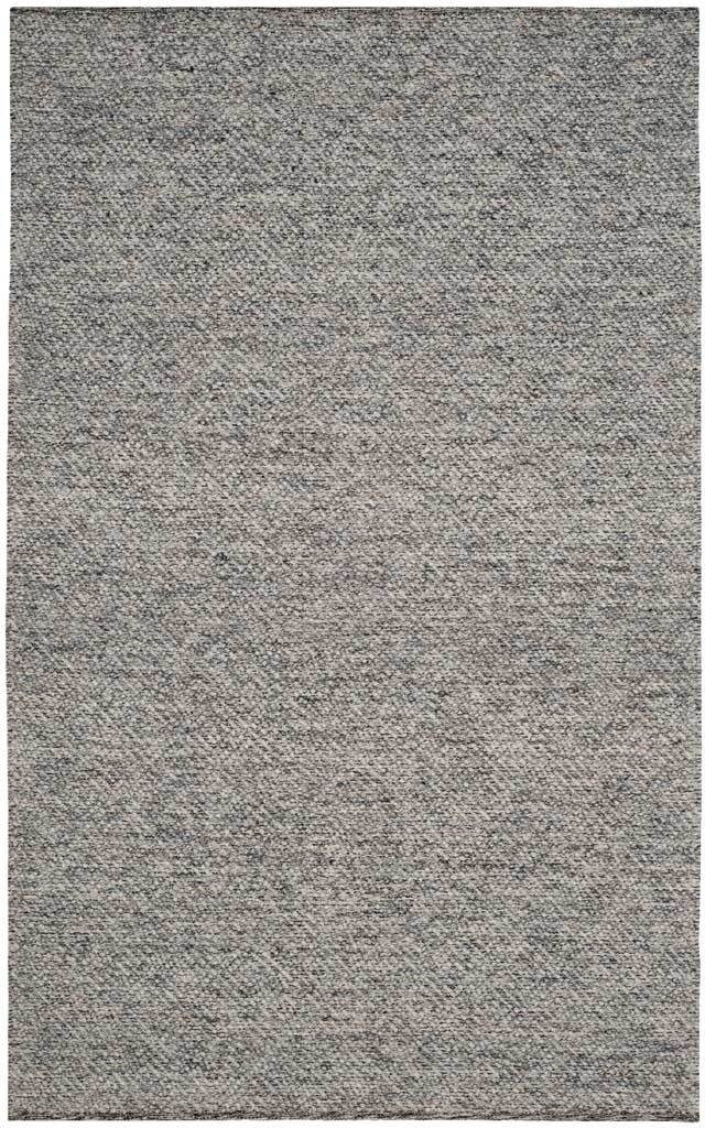 Tonal camel and gray yarns lend this 5' x 8' rug a softly mottled finish.