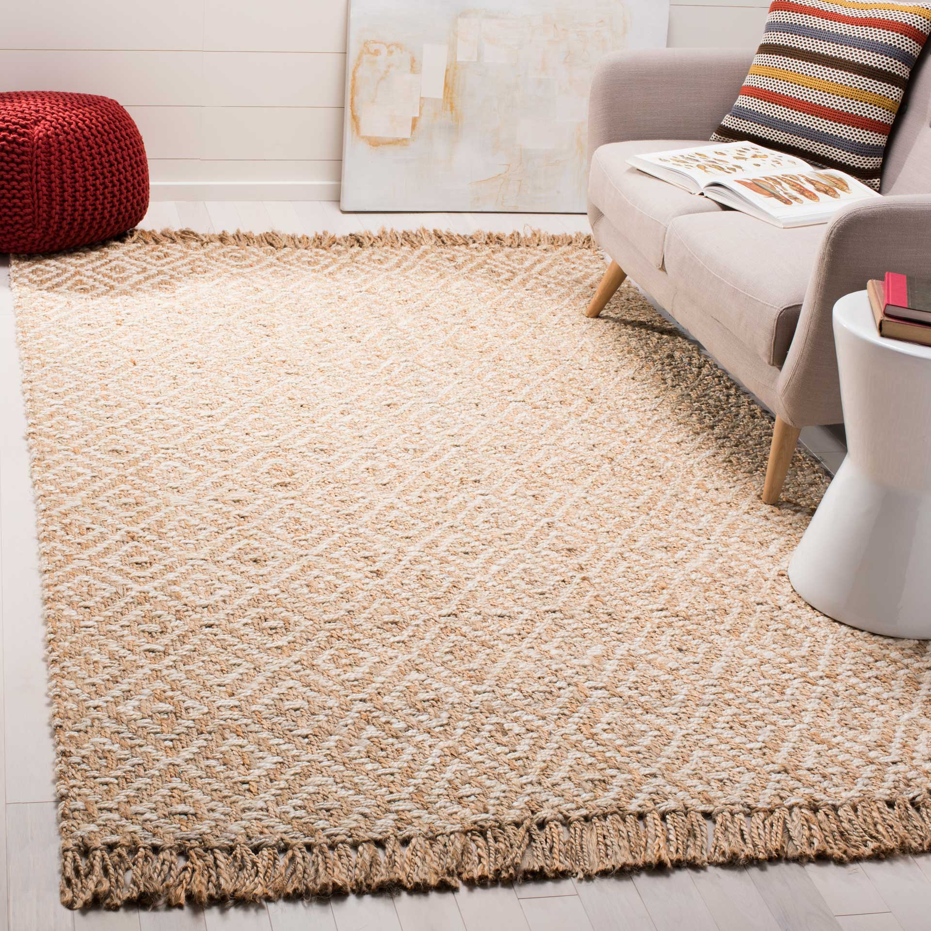 Natural Fiber Ivory/Natural Area Rug - Froy.com