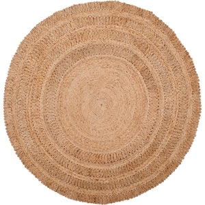 Natural Fiber Wave Natural Round Rug - Froy.com