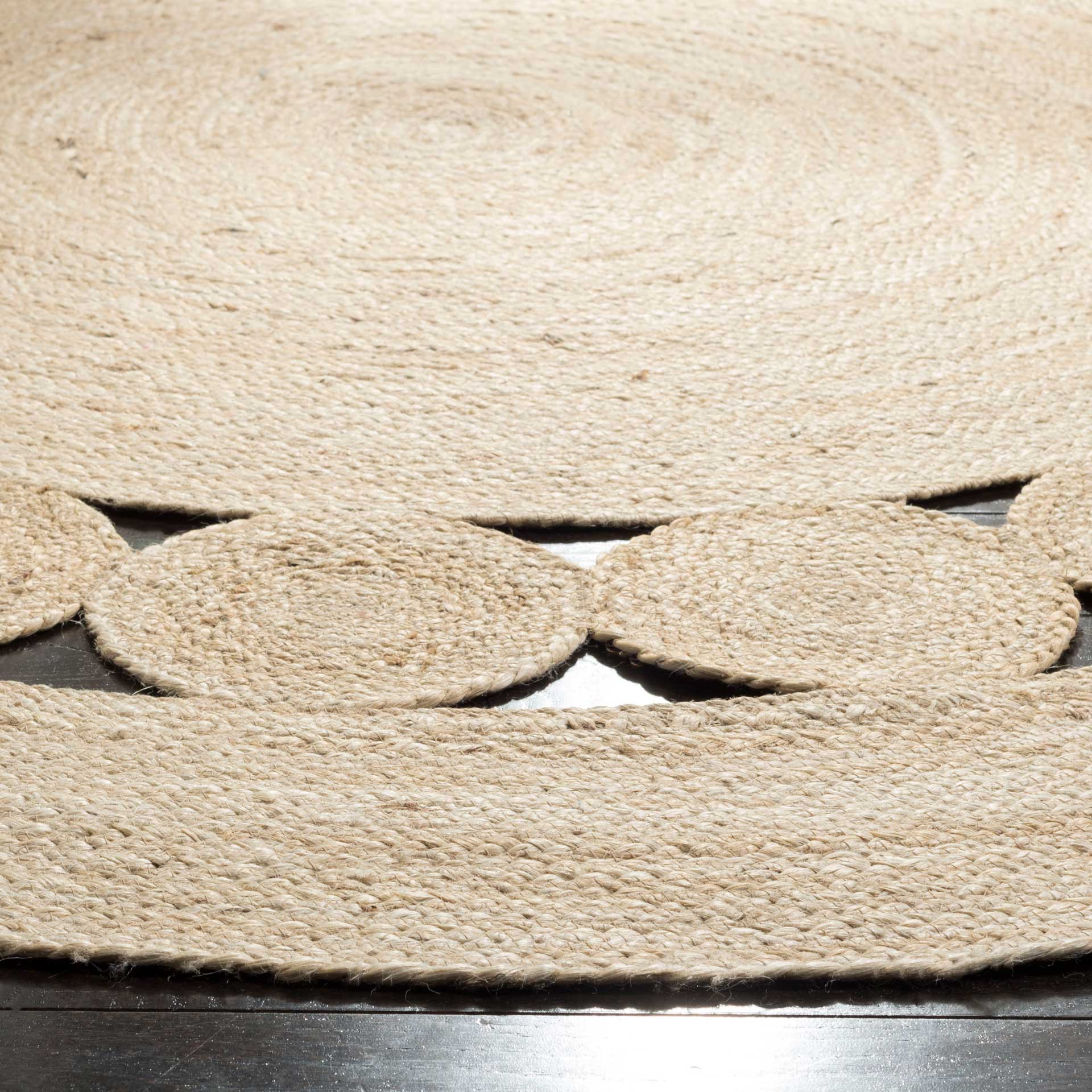 Natural Fiber Ivory Round Rug - Froy.com