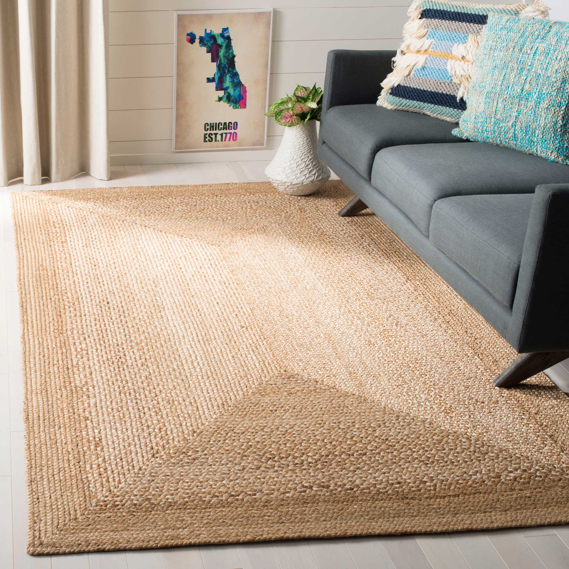 Natural Fiber Natural/Ivory Area Rug - Froy.com