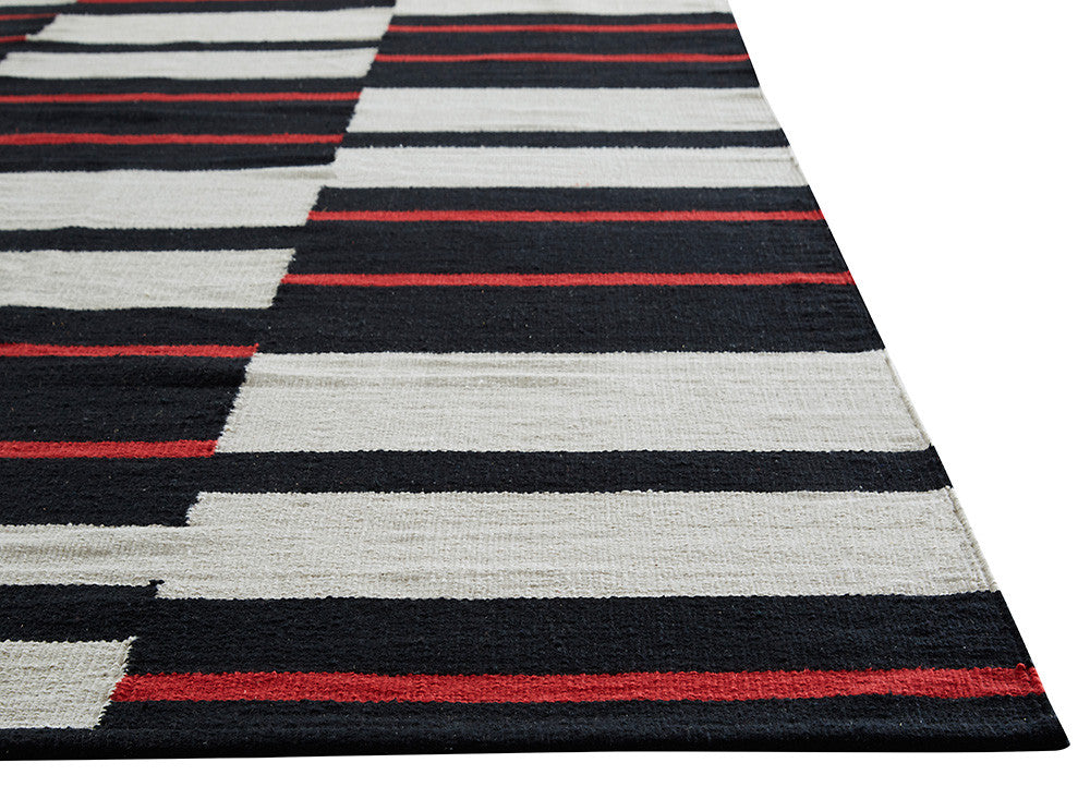 National Geographic African Geometric Black/White Area Rug
