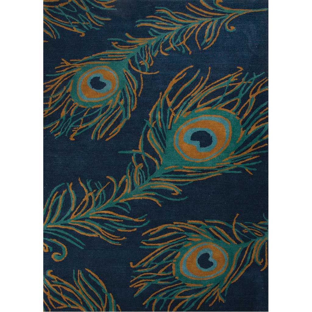 National Geographic Peacock Blueashes/Bayou Area Rug