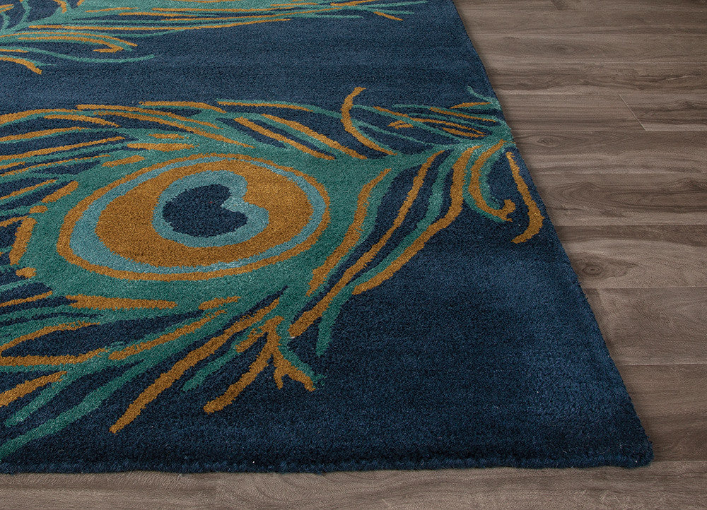 National Geographic Peacock Blueashes/Bayou Area Rug