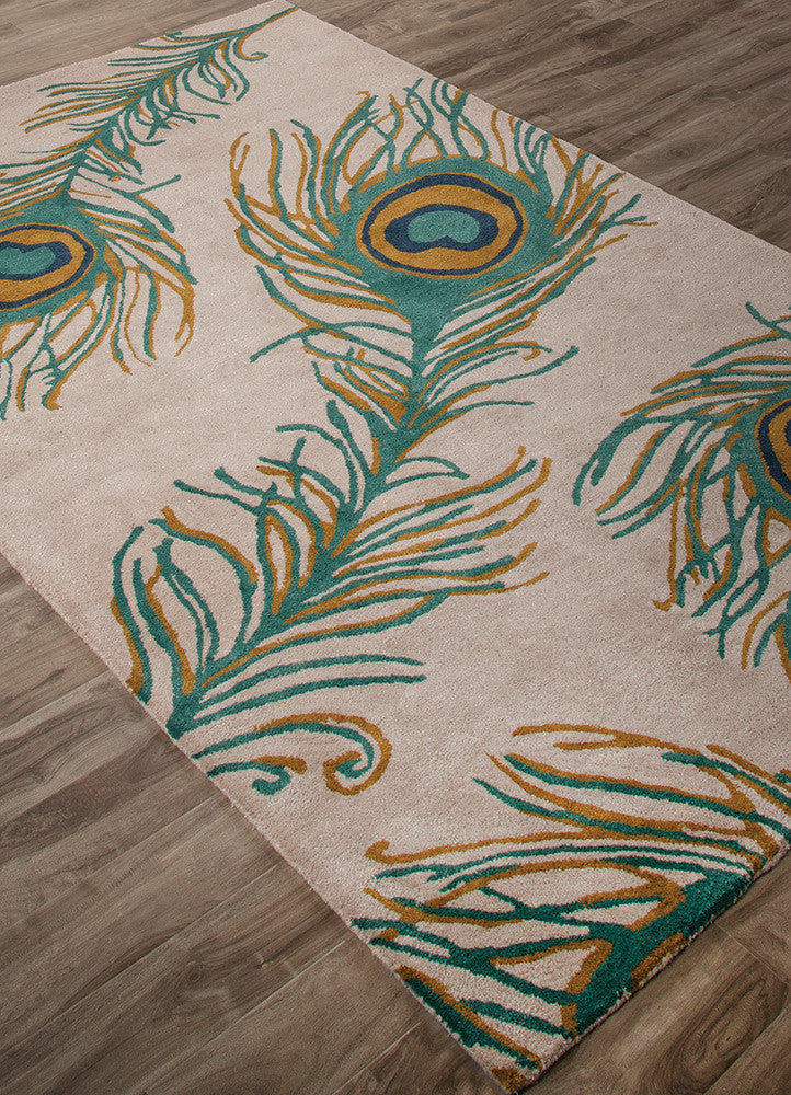 National Geographic Peacock Rainy Days/Deep Jungle Area Rug