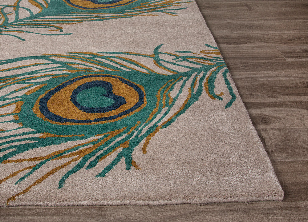 National Geographic Peacock Rainy Days/Deep Jungle Area Rug