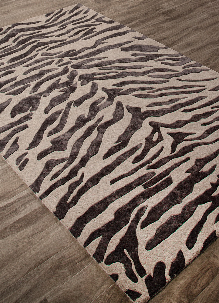 National Geographic Tigress Oyster Gray/Plum Kitten Area Rug