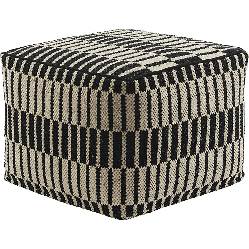 National Geographic Np-04 Antique White/Caviar Pouf